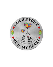 I Am His Voice He Is My Heart Circle Magnet thumbnail