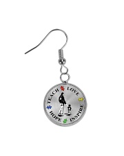 Teach Love Hope Inspire Circle Earrings thumbnail