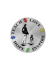 Teach Love Hope Inspire Circle Magnet thumbnail