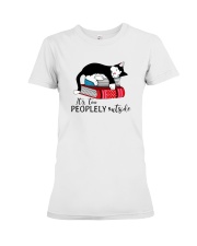 CAT and BOOK - BEST GIFT Premium Fit Ladies Tee thumbnail