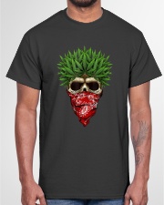 Weed skull bandana scarf gang Classic T-Shirt garment-tshirt-unisex-front-03