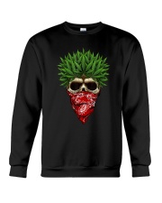 Weed skull bandana scarf gang Crewneck Sweatshirt tile