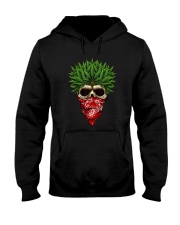 Weed skull bandana scarf gang Hooded Sweatshirt tile