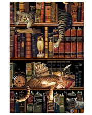 Cat Book Bookshelf 11x17 Poster front