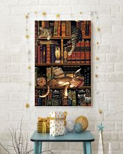 Cat Book Bookshelf 11x17 Poster lifestyle-holiday-poster-3