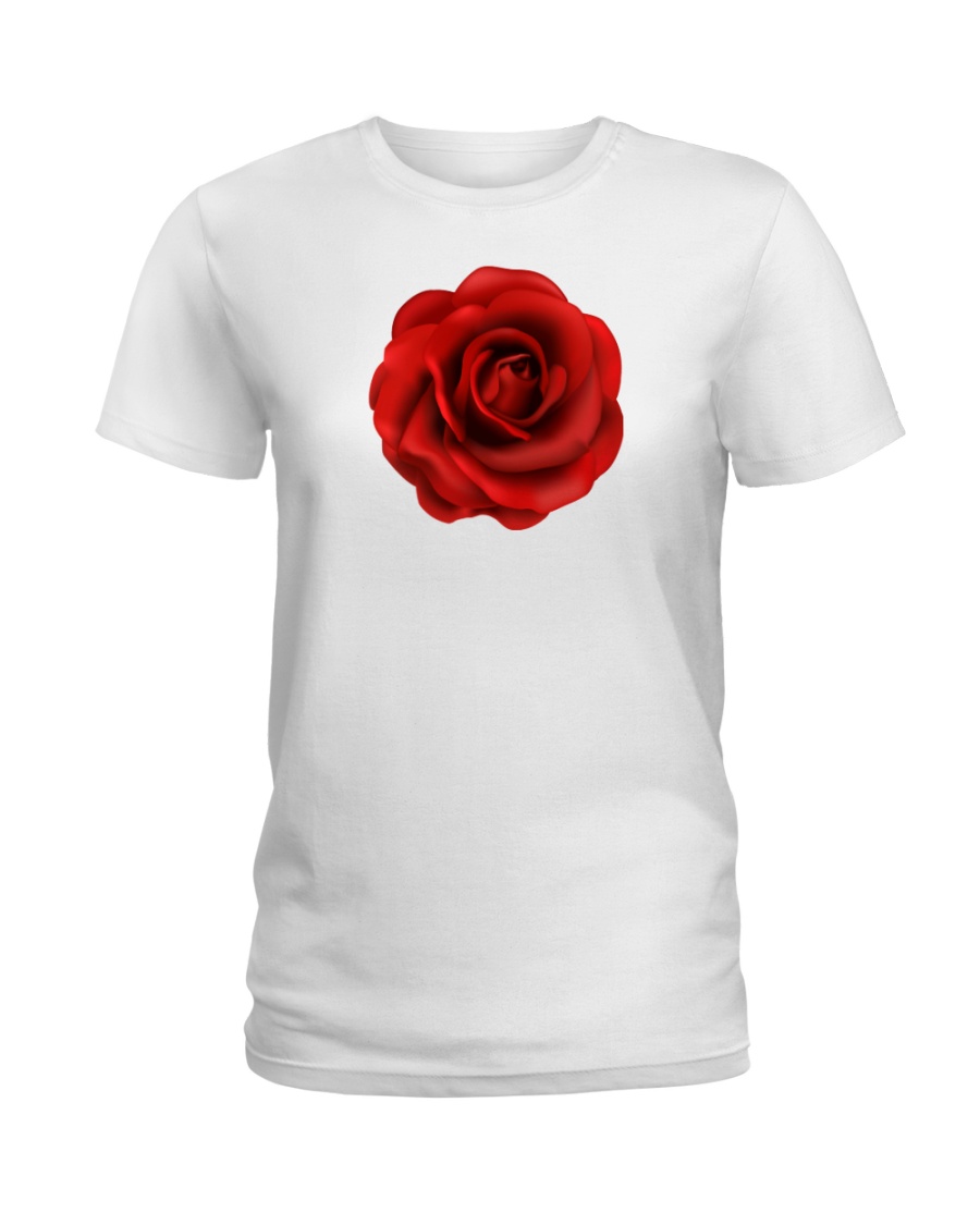 Red Classic Rose Ladies T-Shirt