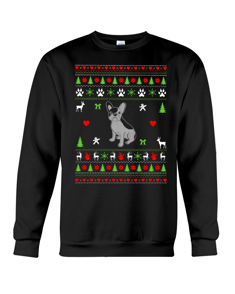 French Bulldog Ugly Christmas Sweater Crewneck Sweatshirt