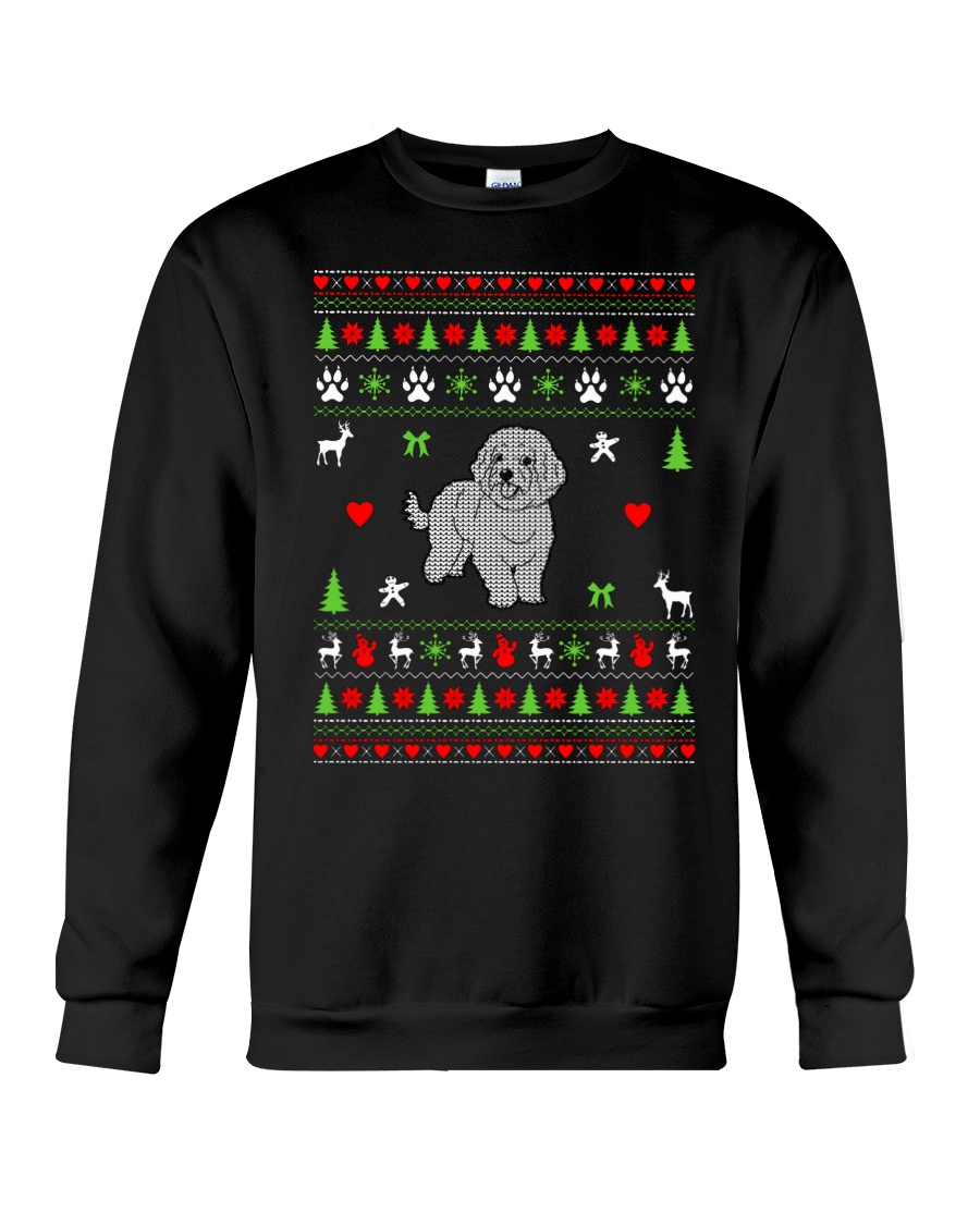 Bichon Frise Ugly Christmas Sweater Crewneck Sweatshirt