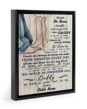 Walk Alongside Me Dadddy Personalized Floating Framed Canvas Prints Black tile