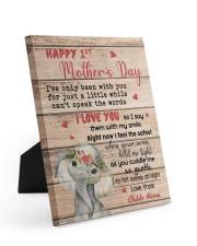 Happy 1st Mother's Day 8x10 Easel-Back Gallery Wrapped Canvas front