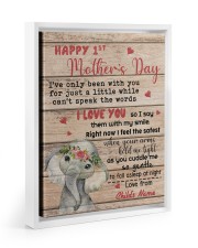 Happy 1st Mother's Day Floating Framed Canvas Prints White tile