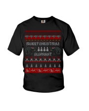 Elephant Ugly Christmas Sweater Shirt Hoodie Gifts Youth T-Shirt thumbnail