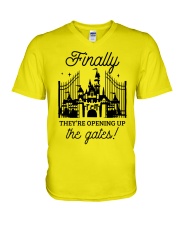 They're opening up the gates V-Neck T-Shirt tile