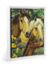 Love Horse Floating Framed Canvas Prints White tile