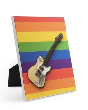 Guitar love Easel-Back Gallery Wrapped Canvas tile