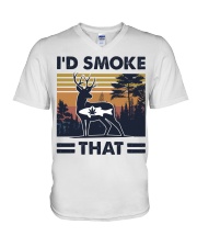 I'd Smoke that V-Neck T-Shirt tile