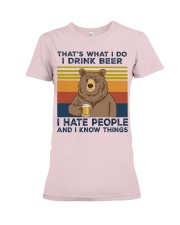 That's what i do i drink beer Premium Fit Ladies Tee tile