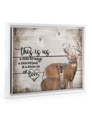 This is us - Deee555 Floating Framed Canvas Prints White tile