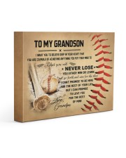 To my grandson - Grandpa - Baseball 14x11 Gallery Wrapped Canvas Prints front