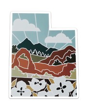 Utah Love Sticker - Single (Vertical) front