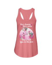 She's beauty she's grace Ladies Flowy Tank tile