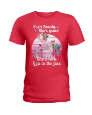 She's beauty she's grace Ladies T-Shirt tile