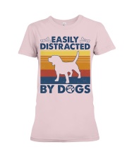 Easily Distracted by Dogs Premium Fit Ladies Tee tile