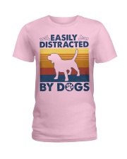 Easily Distracted by Dogs Ladies T-Shirt front