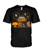 Happy Halloween DS Magic Kingdom V-Neck T-Shirt tile