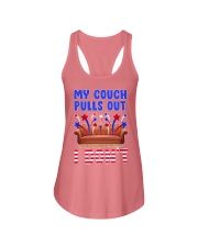 My Couch pulls out - i don't Ladies Flowy Tank tile