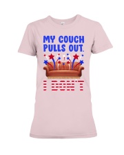 My Couch pulls out - i don't Premium Fit Ladies Tee tile