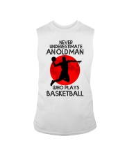 Never underestimate an old man who plays basketbal Sleeveless Tee tile