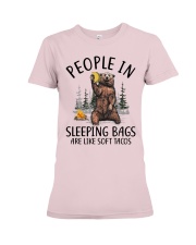 People in sleeping bags Premium Fit Ladies Tee tile