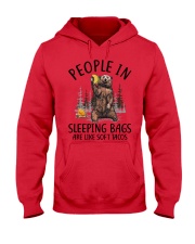People in sleeping bags Hooded Sweatshirt tile