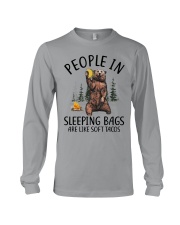 People in sleeping bags Long Sleeve Tee tile