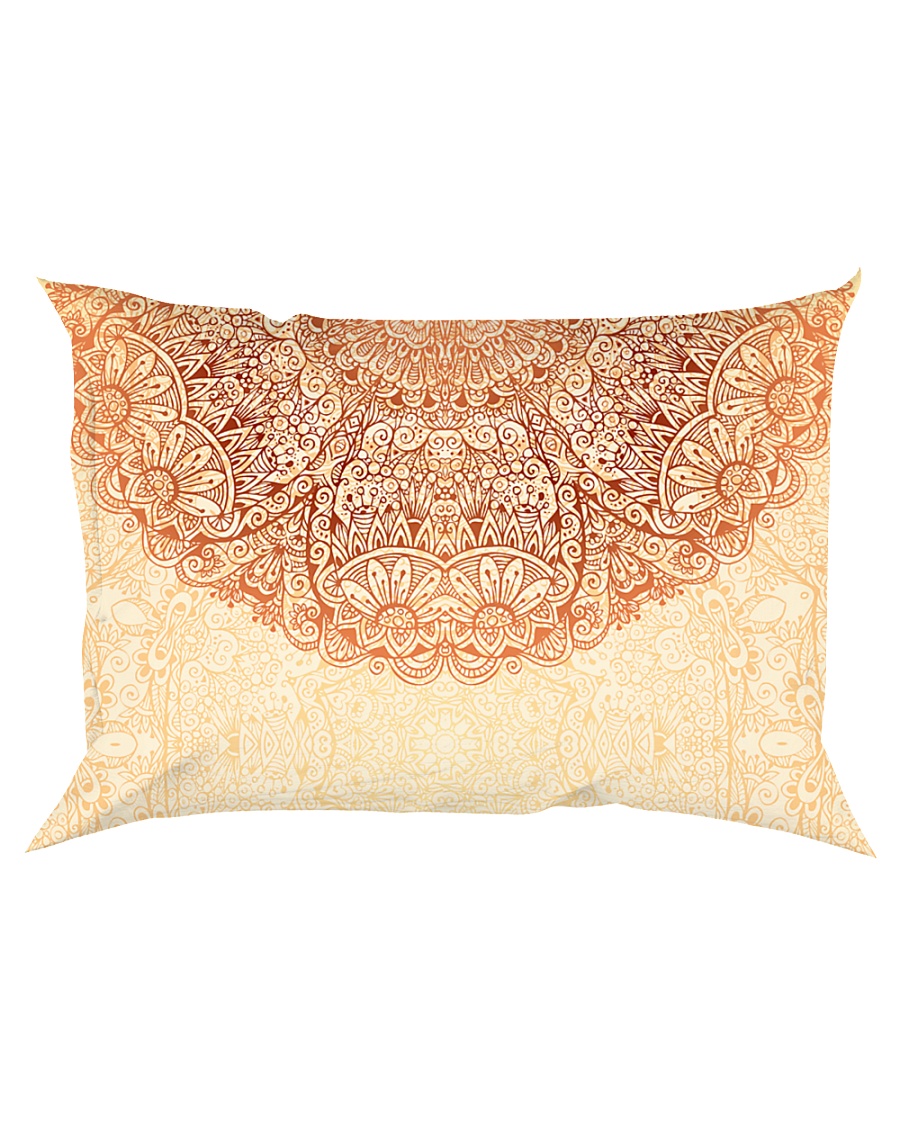Esplendor Luxurious Mandala mehndi Mystical Floral Rectangular Pillowcase