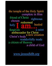 I am - Identity in Christ Poster 16x24 Poster front