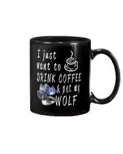 Drink Coffee and pet my wolf Mug thumbnail