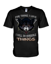 Love Wolf tee V-Neck T-Shirt thumbnail