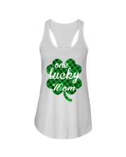One lucky mom Ladies Flowy Tank thumbnail