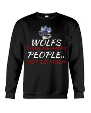 Wolfs make me happy Crewneck Sweatshirt thumbnail