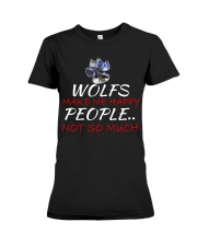 Wolfs make me happy Premium Fit Ladies Tee thumbnail