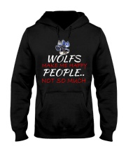Wolfs make me happy Hooded Sweatshirt thumbnail
