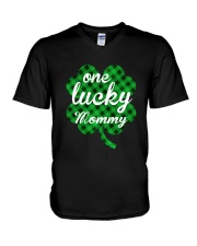 One lucky mommy V-Neck T-Shirt thumbnail