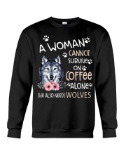 A Woman and Wolves Crewneck Sweatshirt thumbnail