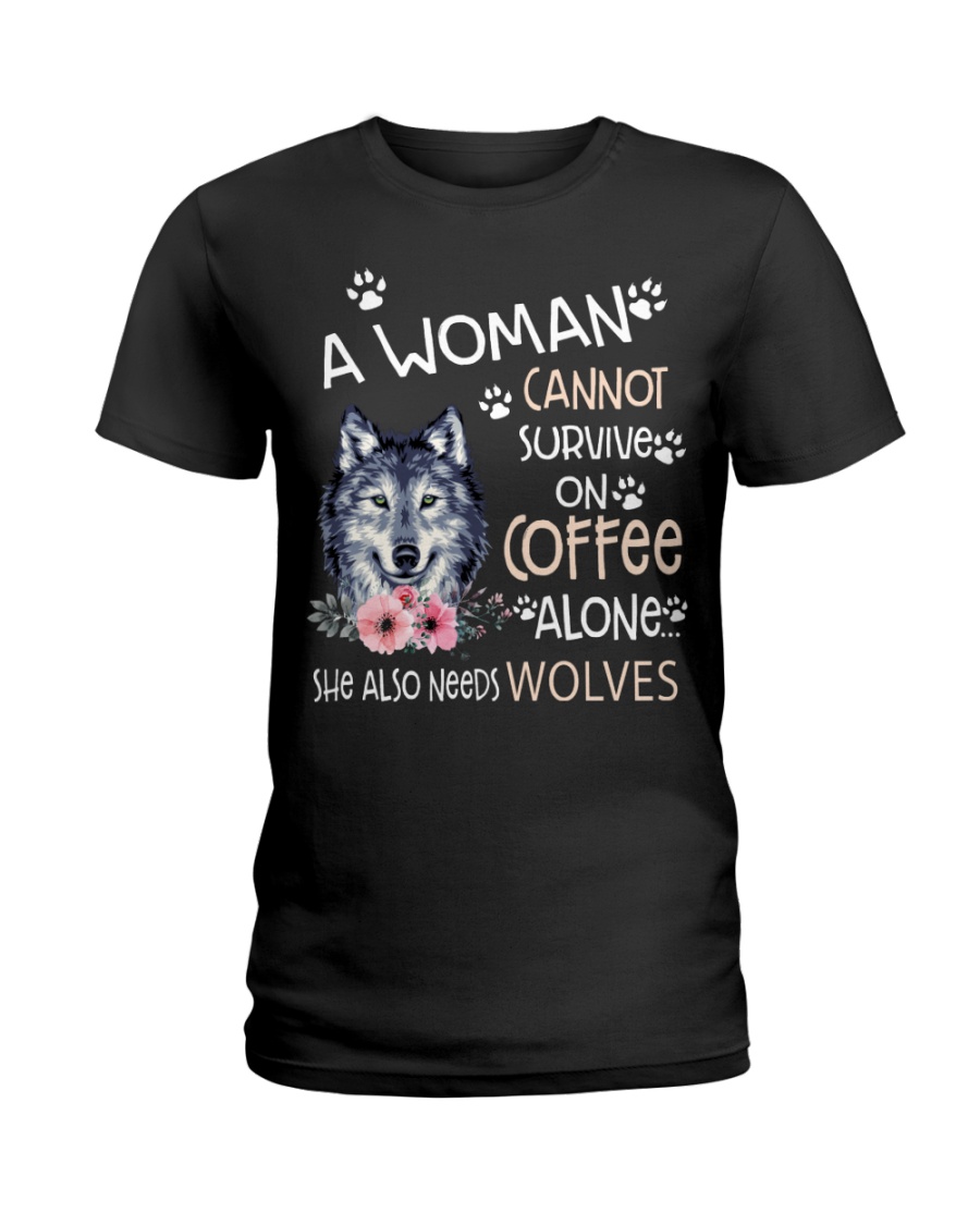 A Woman and Wolves Ladies T-Shirt