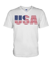 Amanda Bynes Patriotic T Shirt V-Neck T-Shirt tile