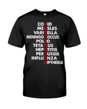 covid measles varicella Meningococcus Polio Tetanus Hepatitis Pertussis Influenza Diphtheria Shirt Premium Fit Mens Tee tile