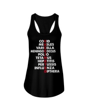 covid measles varicella Meningococcus Polio Tetanus Hepatitis Pertussis Influenza Diphtheria Shirt Ladies Flowy Tank tile
