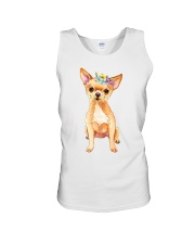 Floral Chihuahua Unisex Tank tile